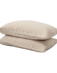 100% French flax linen pillowcase (x2) Taupe