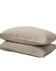 100% French flax linen pillowcase (x2) Natural