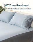 TENCEL fitted bedsheet set styled with matching pillowcases