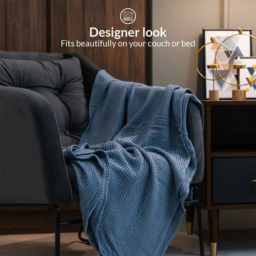 100% Bamboo Waffle Blanket Kapas Living Malaysia