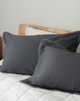 KAPAS LIVING cotton waffle pillowcase (x2)