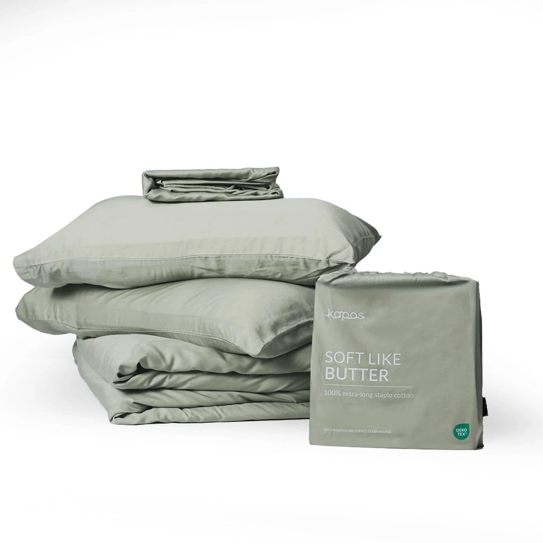 Extra-long staple cotton duvet cover set
