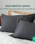 KAPAS LIVING cotton waffle pillowcase (x2)