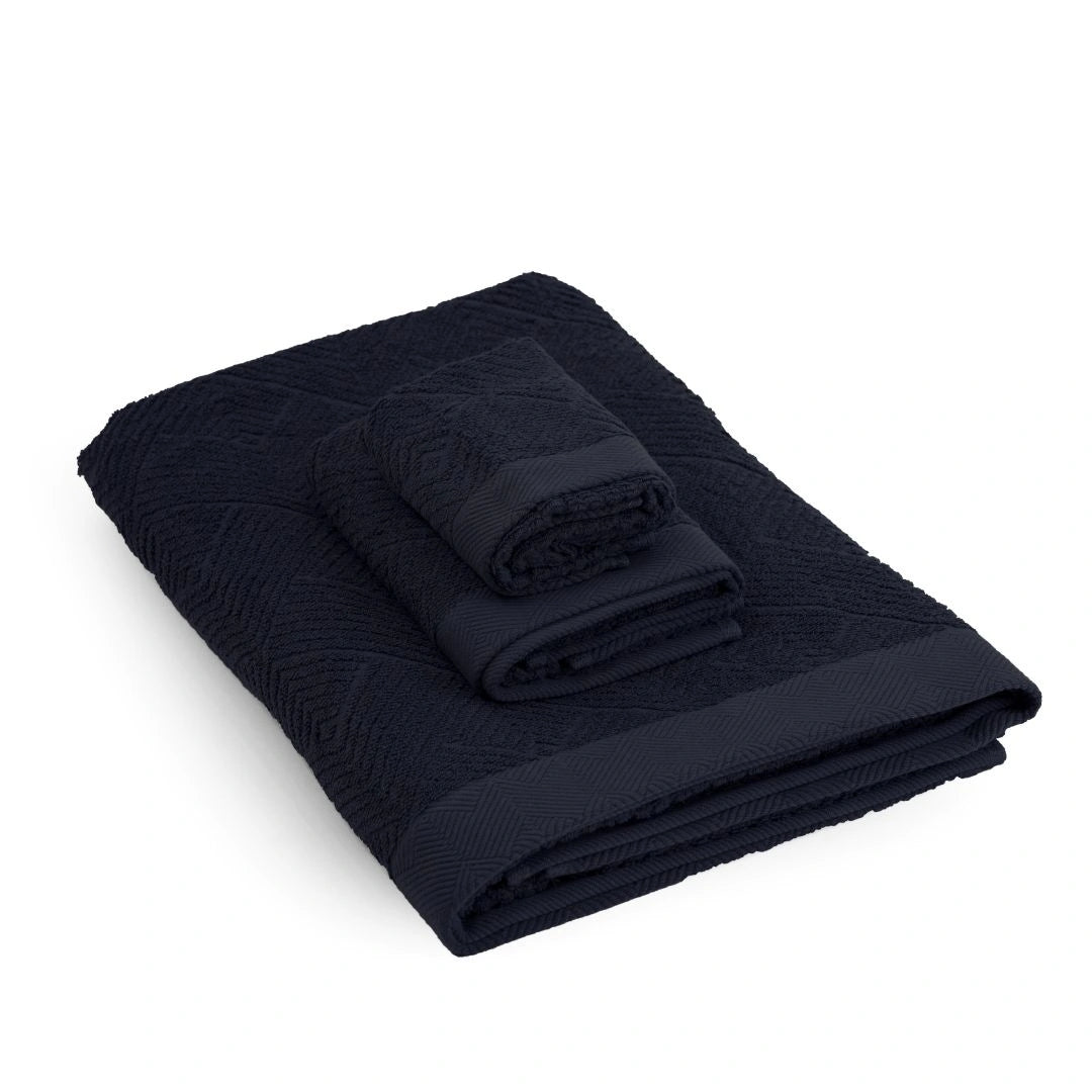 KapasLITE Bath Towel Set in Midnight Blue – 100% Extra-Long Staple Cotton, 420 GSM