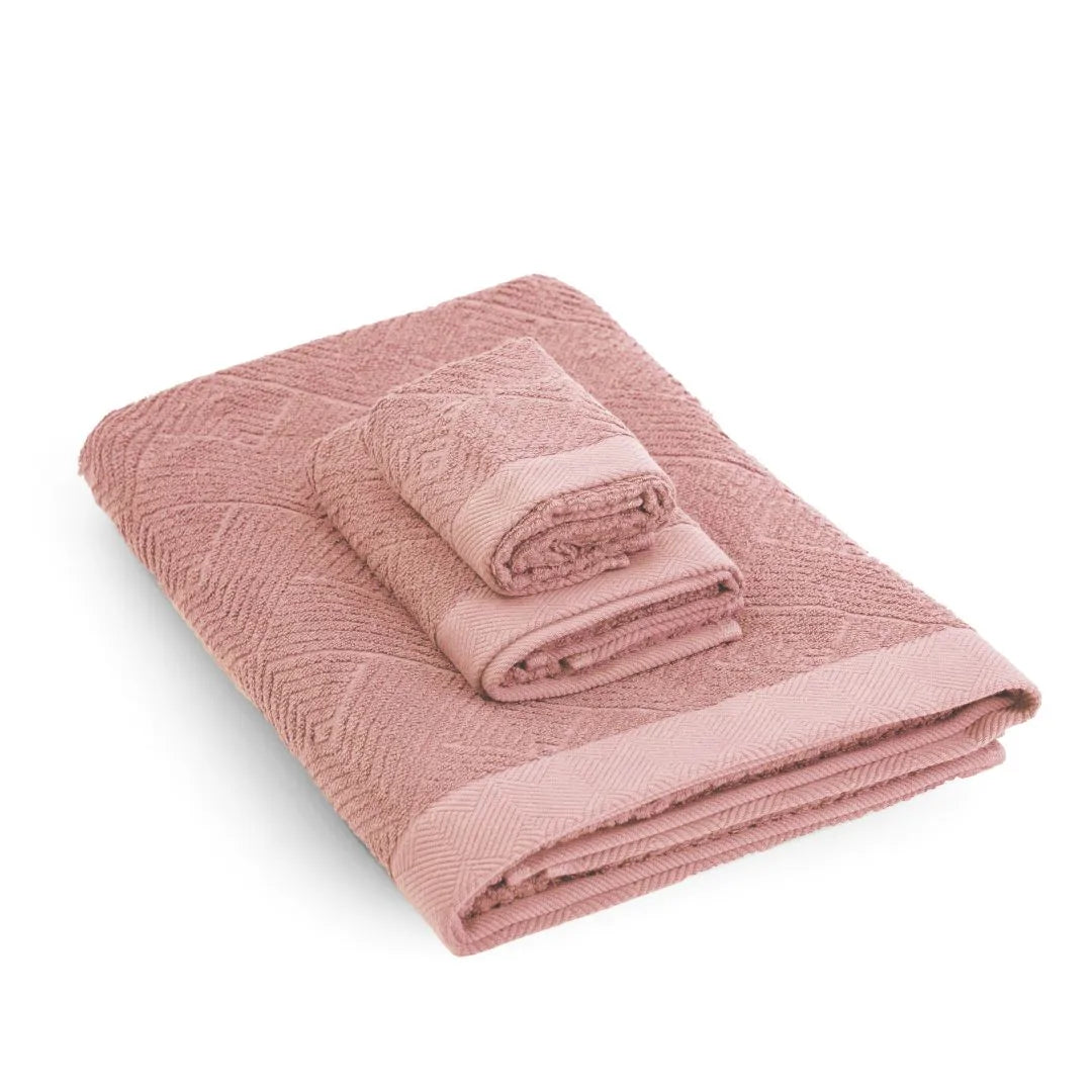 KapasLITE Bath Towel Set in Pink – 100% Extra-Long Staple Cotton, 420 GSM
