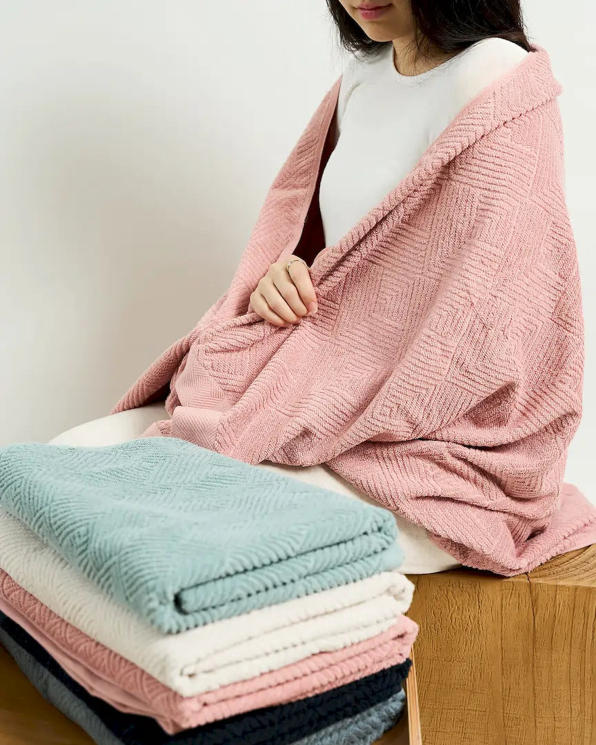 KapasLITE Bath Towel draped on model – Plush, Soft &amp; Absorbent Premium Cotton
