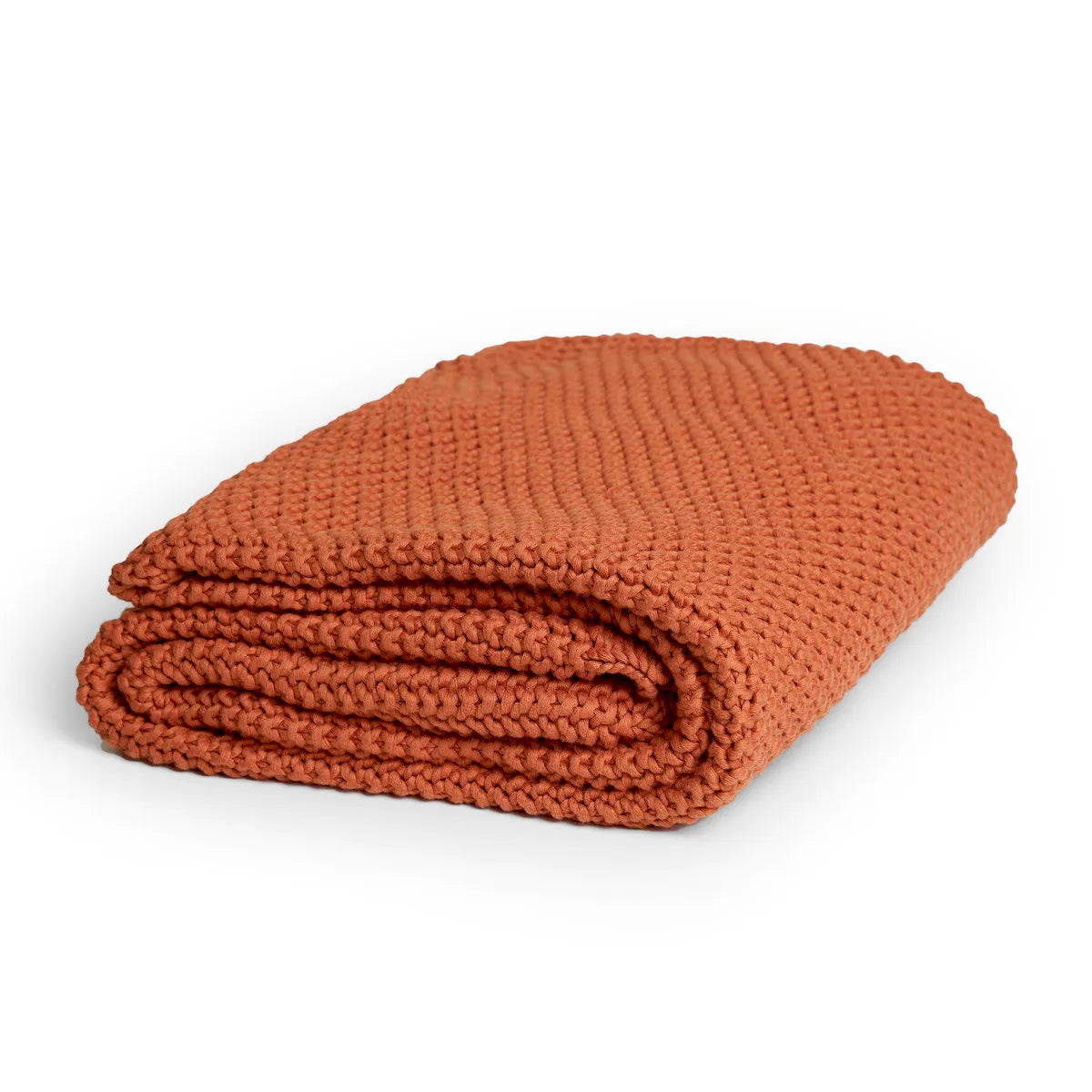 Knitted Blanket Burnt Orange