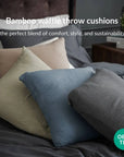 Bamboo waffle throw cushions/pillows (insert + cover)