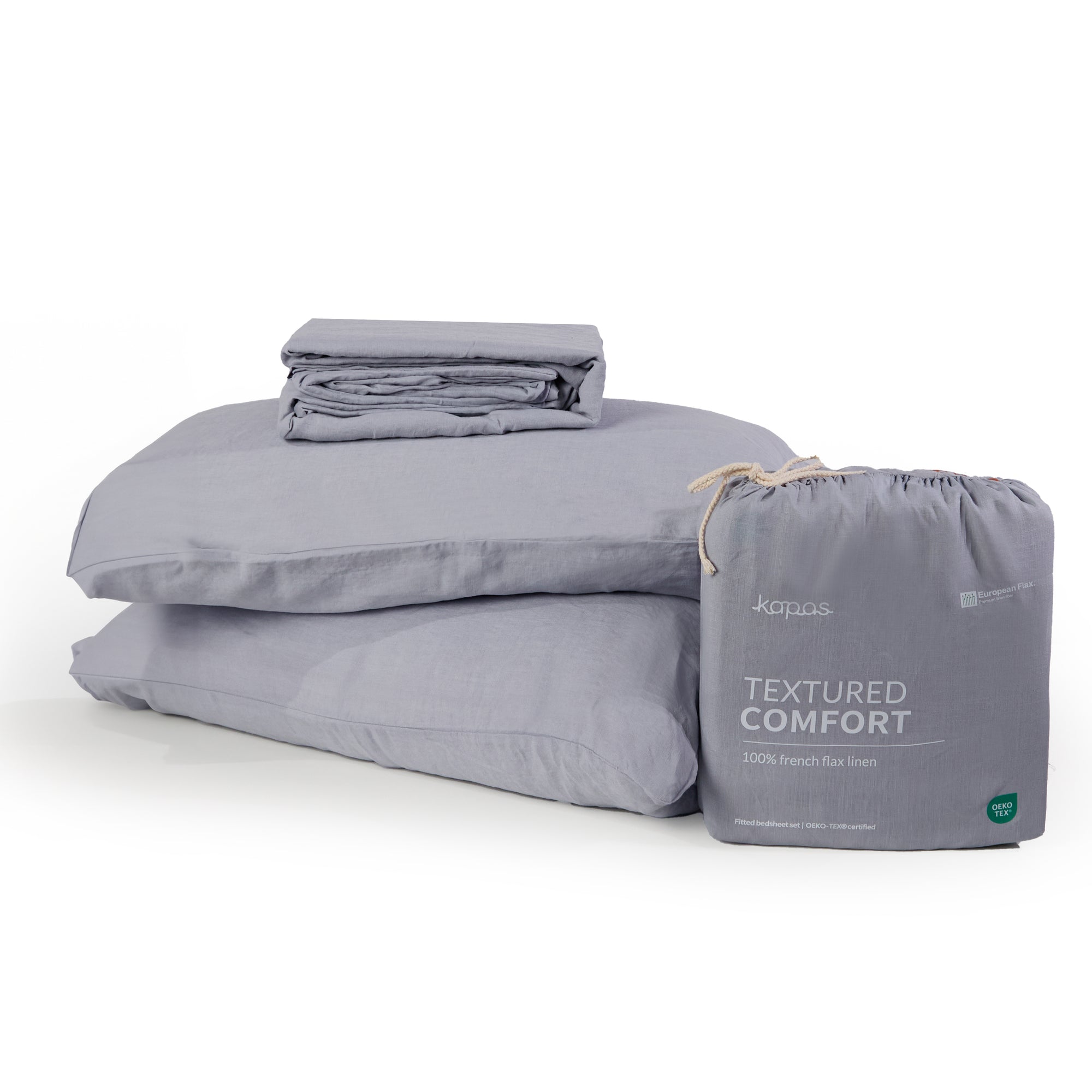 100% French flax linen fitted bedsheet set