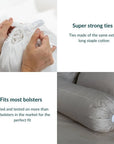 Extra-long staple cotton bolstercase