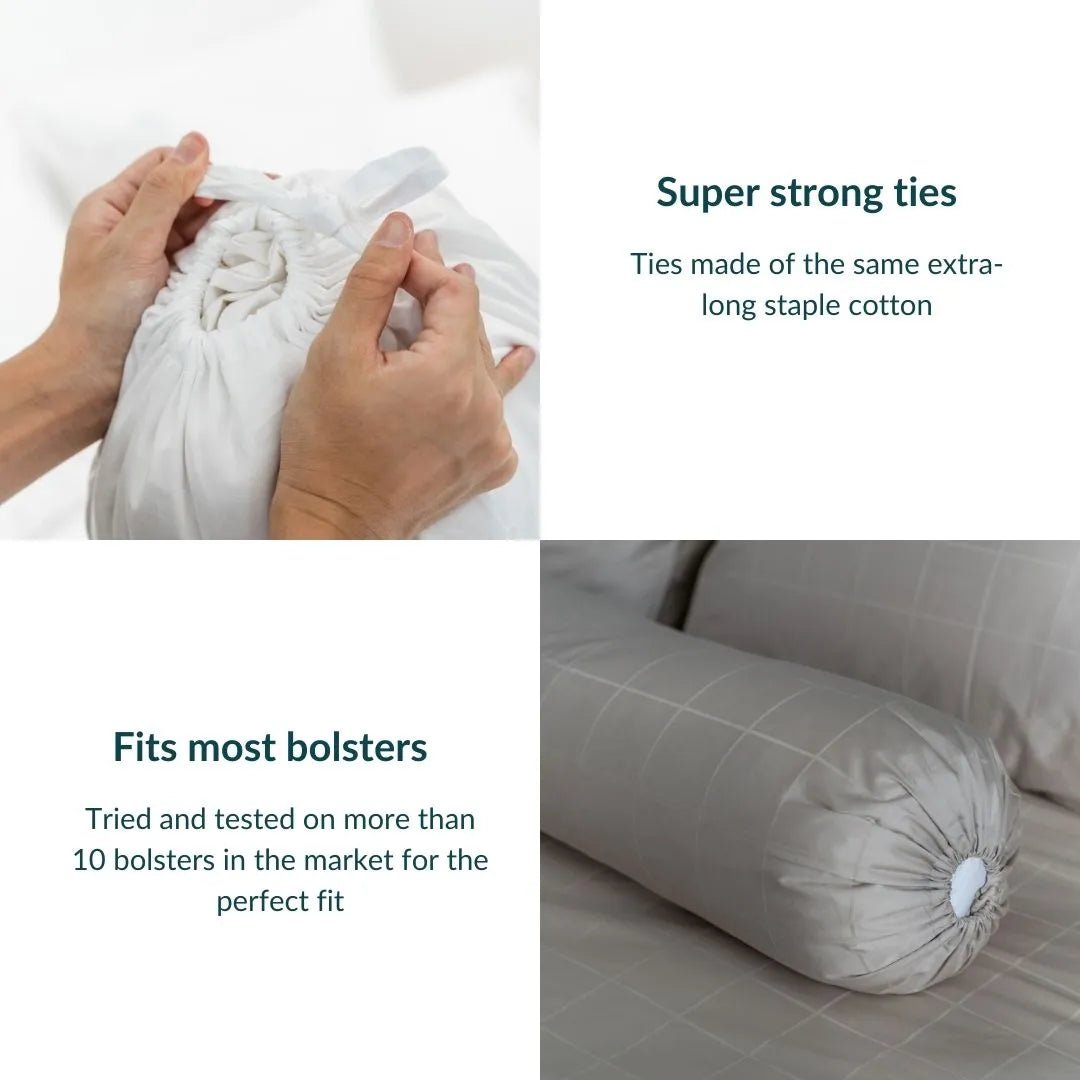 Extra-long staple cotton bolstercase