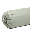 Extra-long staple cotton bolstercase Sage green