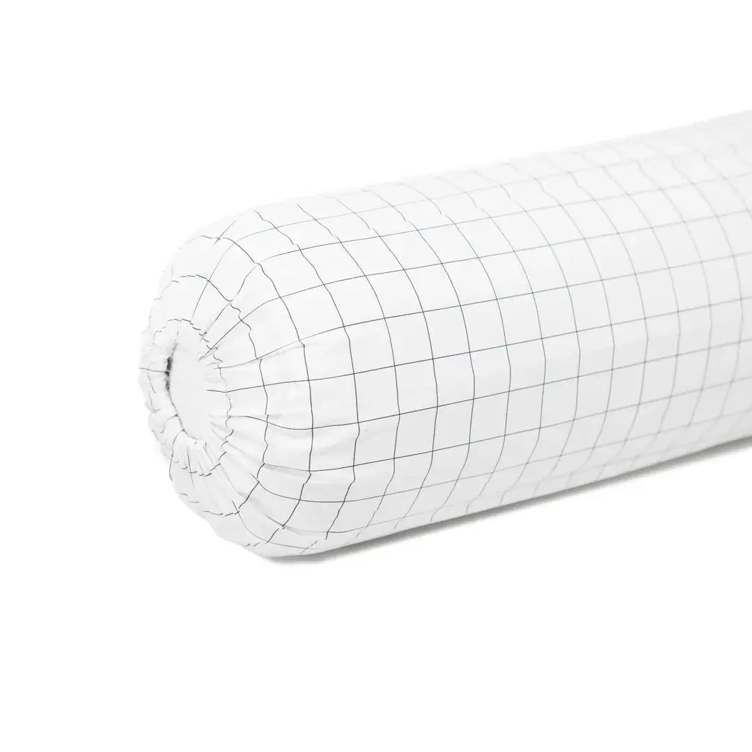 Extra-long staple cotton bolstercase Chequered white