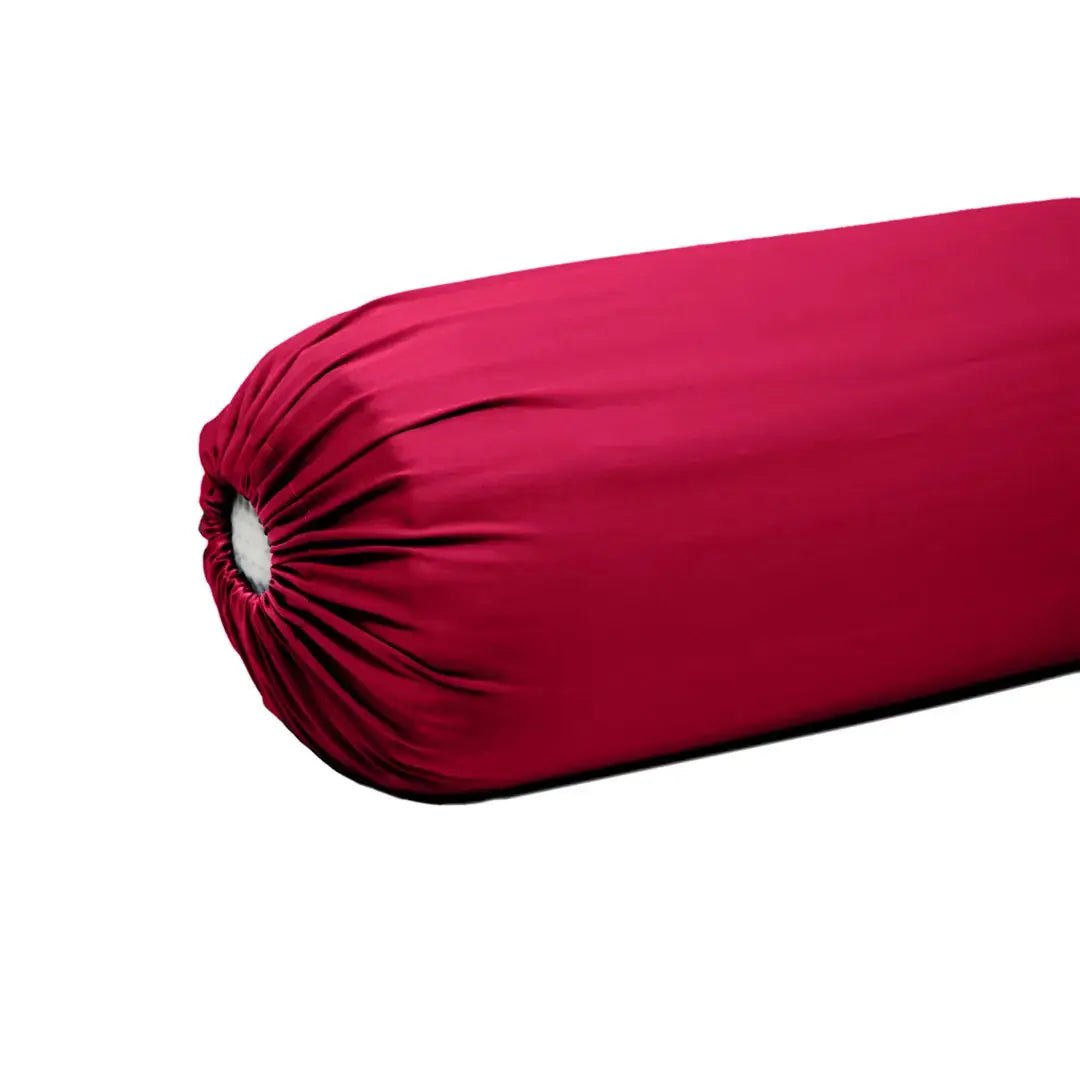 Extra-long staple cotton bolstercase Maroon