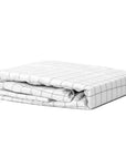 Extra-long staple cotton duvet cover Chequered white