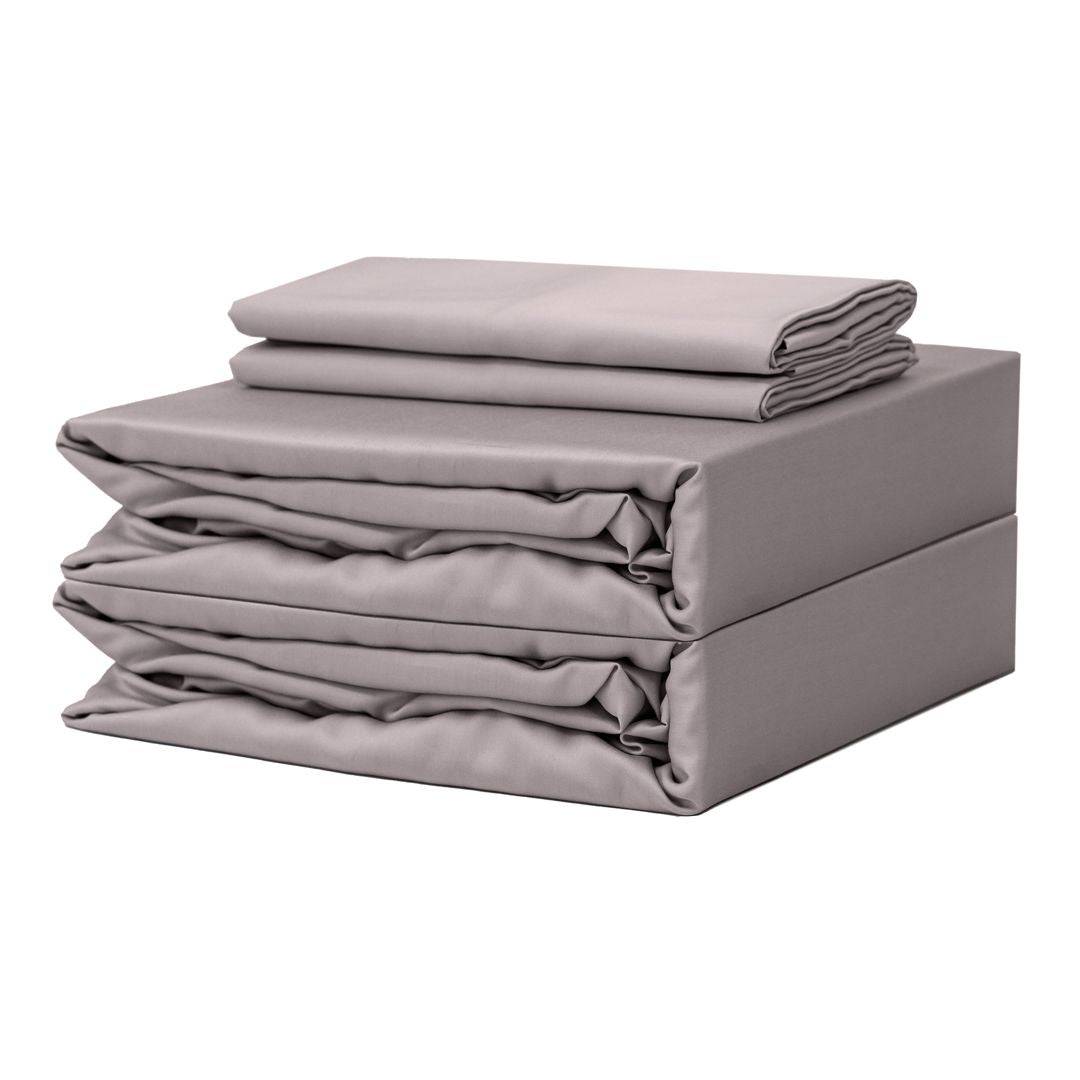 Extra-long staple cotton duvet cover set Stone