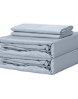 Extra-long staple cotton duvet cover set Misty Blue