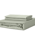 Extra-long staple cotton fitted bedsheet set Sage green