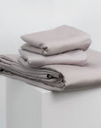 Extra-long staple cotton fitted bedsheet set Stone