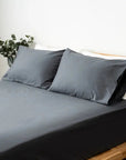 Extra-long staple cotton fitted bedsheet set Shadow Grey