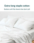 Extra-long staple cotton flat sheet
