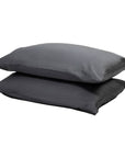 Extra long staple cotton pillowcases (x2) Shadow Grey