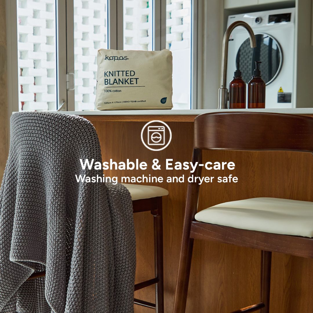 (New Arrival) 100% Cotton Knitted Blanket