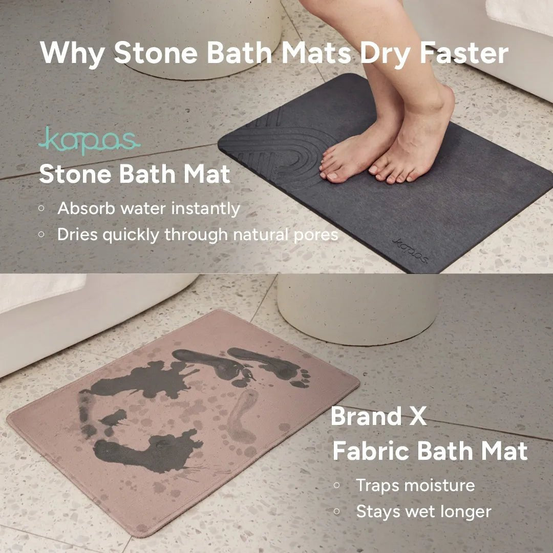 [PRE-ORDER (30 Days)] Stone Diatomite Bath Mat – Quick Dry, Anti-Slip