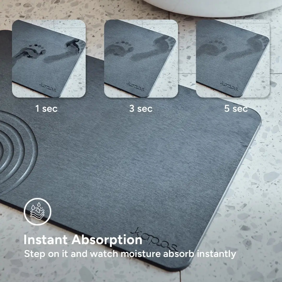 Stone Diatomite Bath Mat – Quick Dry, Anti-Slip