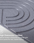 [PRE-ORDER (30 Days)] Stone Diatomite Bath Mat – Quick Dry, Anti-Slip