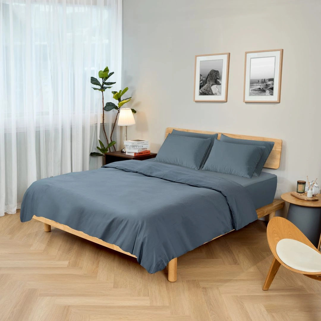 Extra-long staple cotton duvet cover set