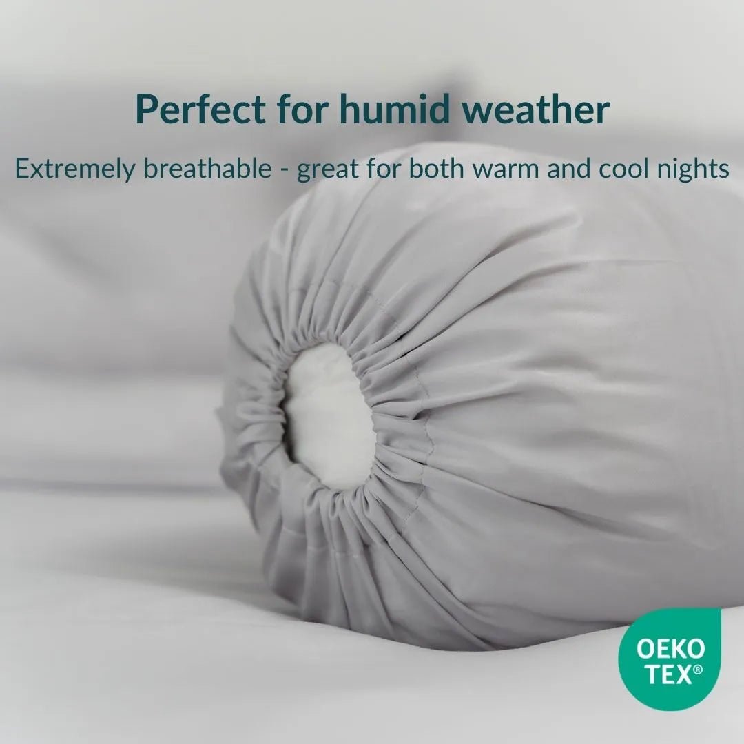 TENCEL™ bolstercase in Whisper Grey color.