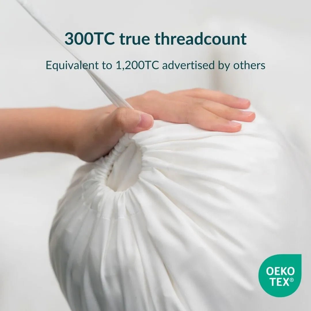 TENCEL™ bolstercase in Oyster color.